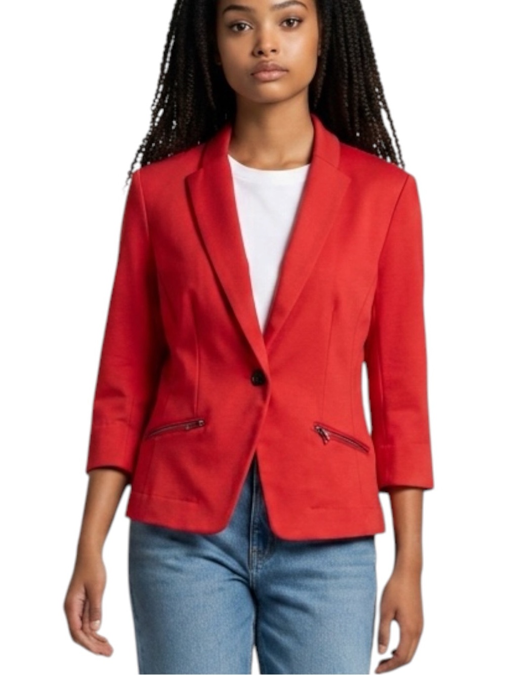 Christian Siriano Coral Red Jacket Blazer Bold Y2K Designer